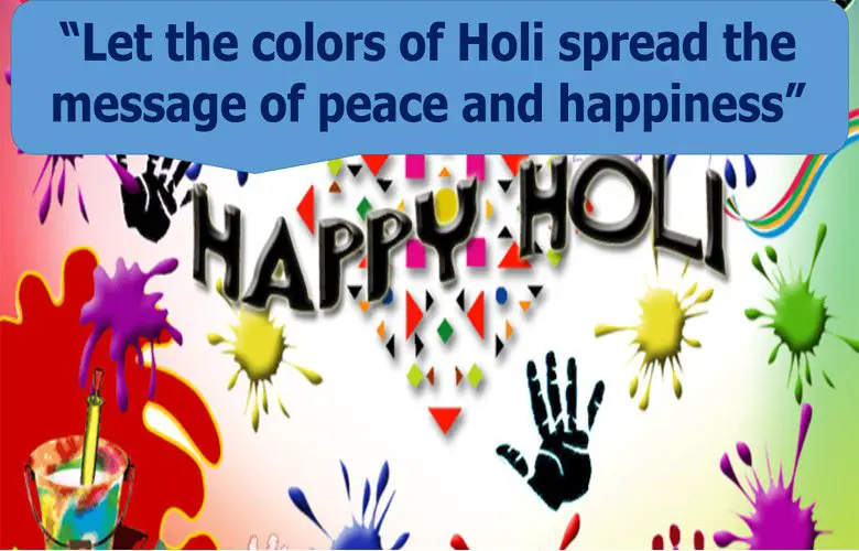 Happy Holi Image with Quotes