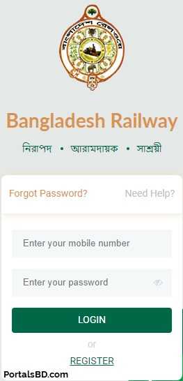 Bangladesh Railway E Ticketing Service Login PortalsBD