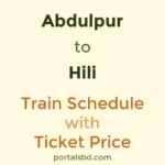 Abdulpur to Hili Train Schedule with Ticket Price