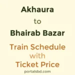 Akhaura to Bhairab Bazar Train Schedule with Ticket Price