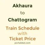 Akhaura to Chattogram Train Schedule with Ticket Price