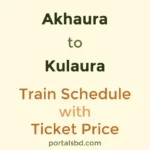 Akhaura to Kulaura Train Schedule with Ticket Price