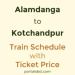 Alamdanga to Kotchandpur Train Schedule with Ticket Price