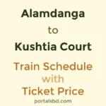 Alamdanga to Kushtia Court Train Schedule with Ticket Price