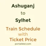 Ashuganj to Sylhet Train Schedule with Ticket Price