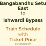 Bangabandhu Setu East to Ishwardi Bypass Train Schedule with Ticket Price