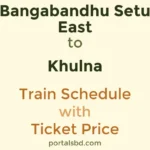 Bangabandhu Setu East to Khulna Train Schedule with Ticket Price