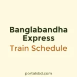 Banglabandha Express Train Schedule