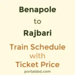 Benapole to Rajbari Train Schedule with Ticket Price