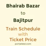 Bhairab Bazar to Bajitpur Train Schedule with Ticket Price