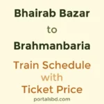 Bhairab Bazar to Brahmanbaria Train Schedule with Ticket Price