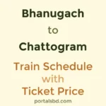 Bhanugach to Chattogram Train Schedule with Ticket Price
