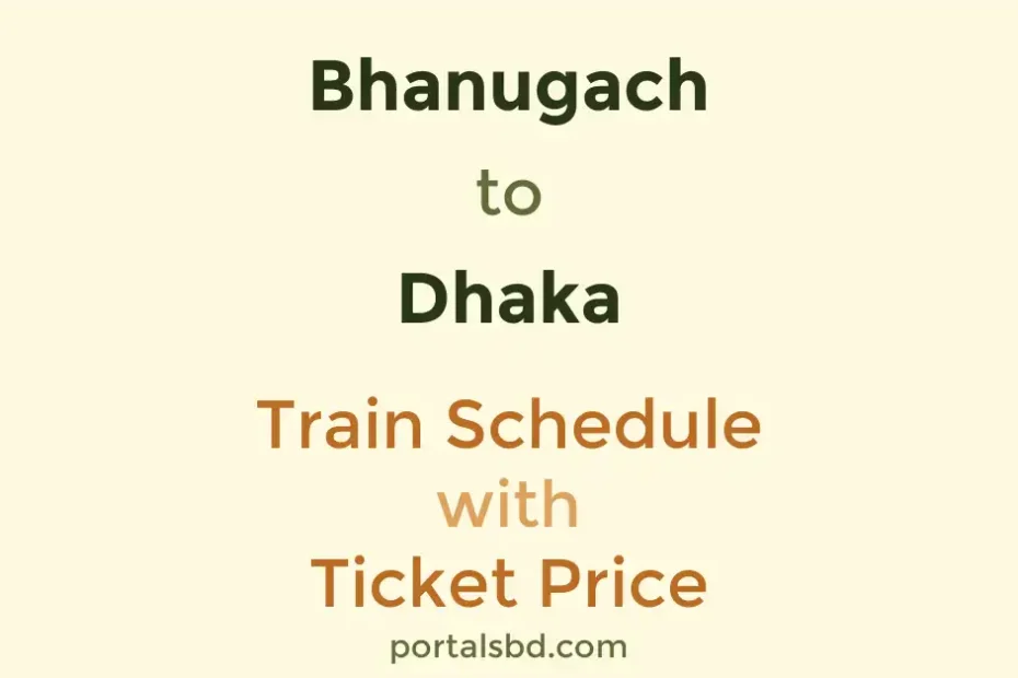 Bhanugach to Dhaka Train Schedule with Ticket Price