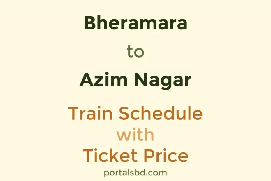 Bheramara to Azim Nagar Train Schedule with Ticket Price