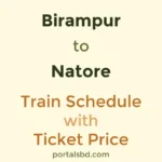 Birampur to Natore Train Schedule with Ticket Price