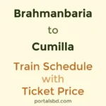 Brahmanbaria to Cumilla Train Schedule with Ticket Price