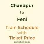 Chandpur to Feni Train Schedule with Ticket Price