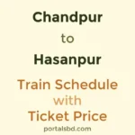 Chandpur to Hasanpur Train Schedule with Ticket Price