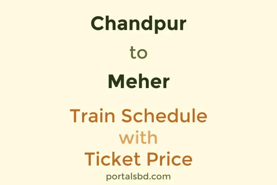 Chandpur to Meher Train Schedule with Ticket Price