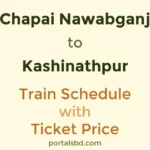 Chapai Nawabganj to Kashinathpur Train Schedule with Ticket Price