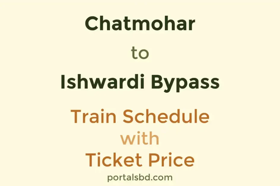 Chatmohar to Ishwardi Bypass Train Schedule with Ticket Price