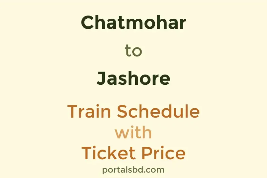 Chatmohar to Jashore Train Schedule with Ticket Price