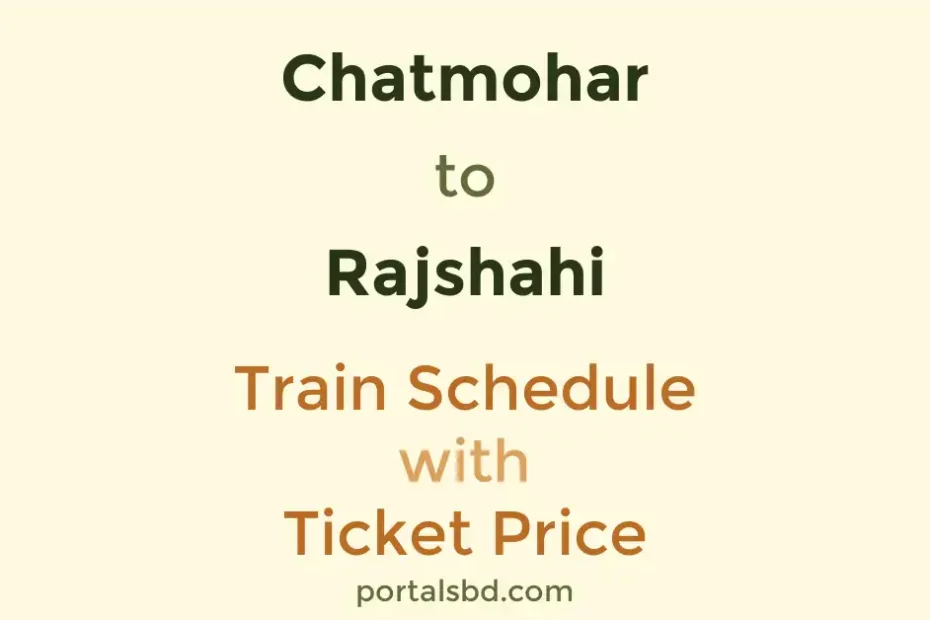 Chatmohar to Rajshahi Train Schedule with Ticket Price
