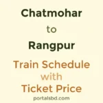 Chatmohar to Rangpur Train Schedule with Ticket Price
