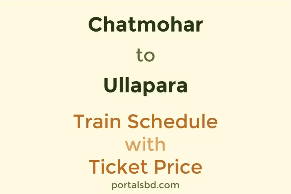 Chatmohar to Ullapara Train Schedule with Ticket Price
