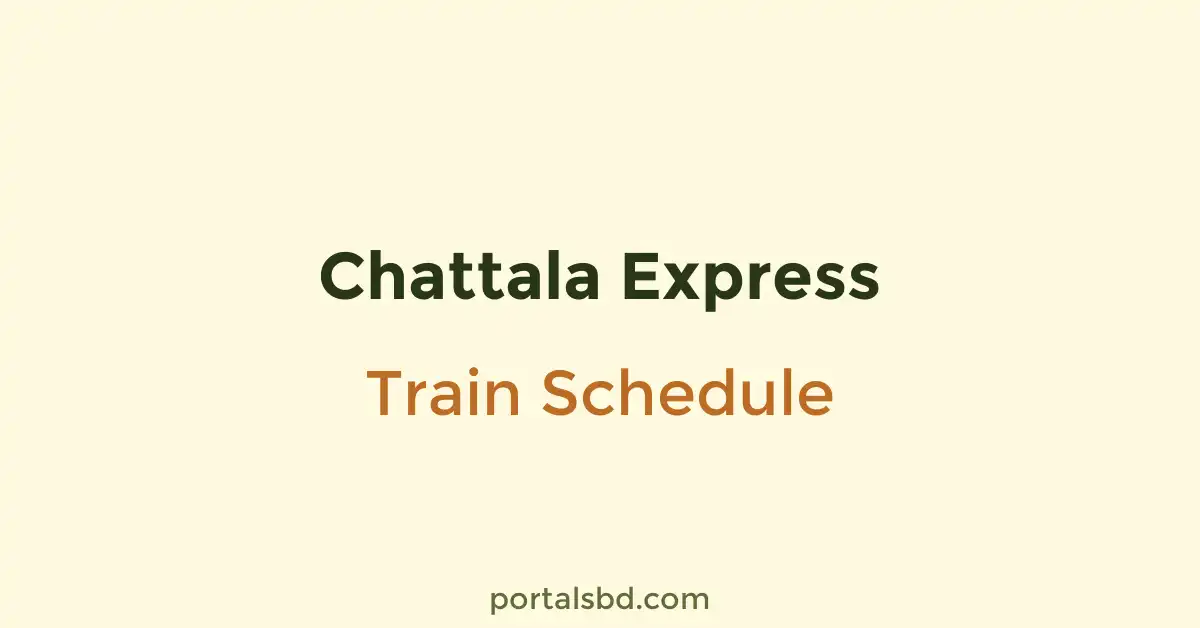 Chattala Express Train Schedule