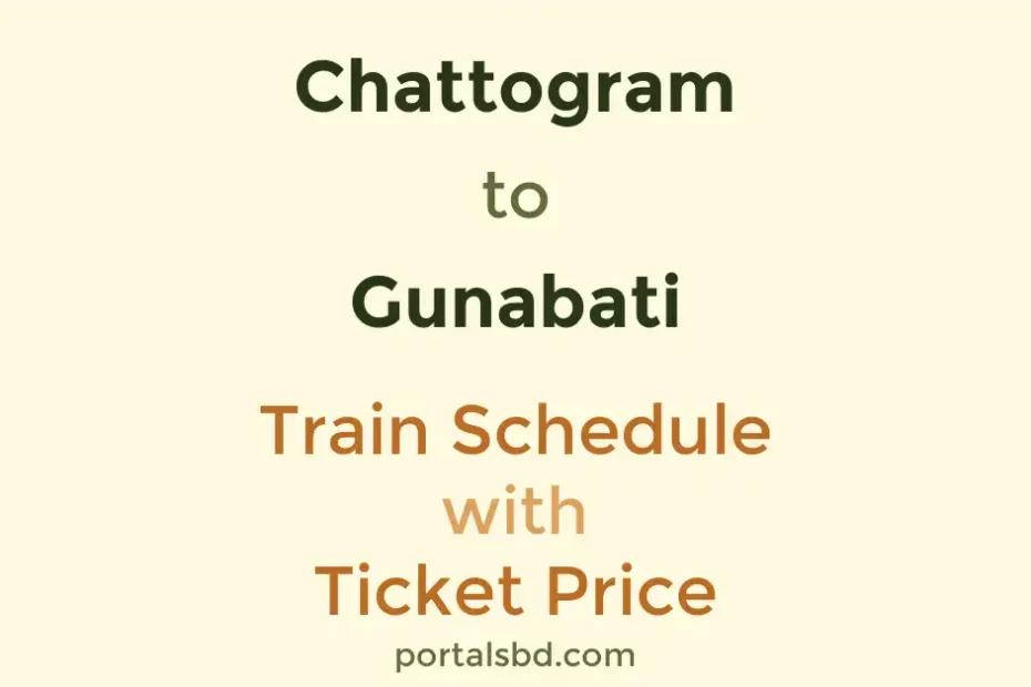 Chattogram to Gunabati Train Schedule with Ticket Price