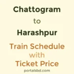 Chattogram to Harashpur Train Schedule with Ticket Price