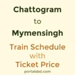Chattogram to Mymensingh Train Schedule with Ticket Price
