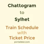 Chattogram to Sylhet Train Schedule with Ticket Price