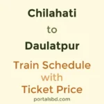 Chilahati to Daulatpur Train Schedule with Ticket Price