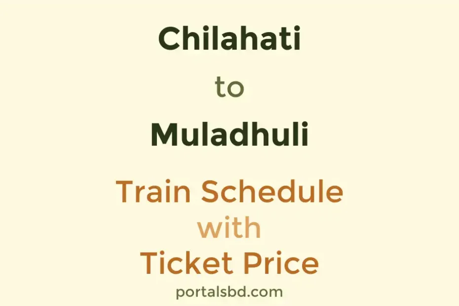 Chilahati to Muladhuli Train Schedule with Ticket Price