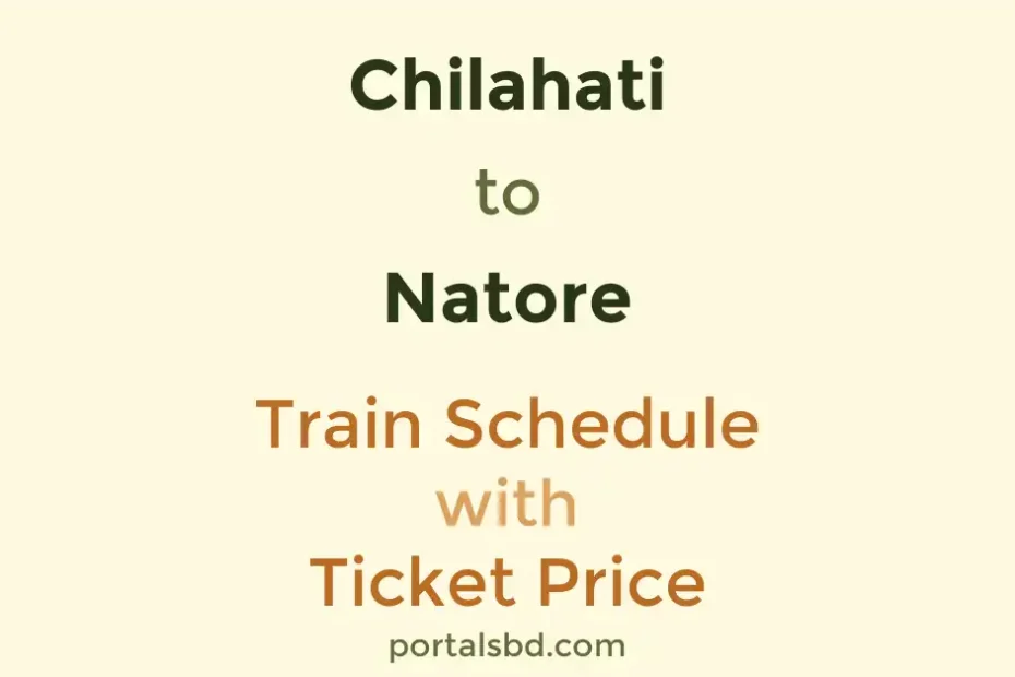 Chilahati to Natore Train Schedule with Ticket Price