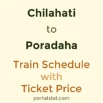 Chilahati to Poradaha Train Schedule with Ticket Price