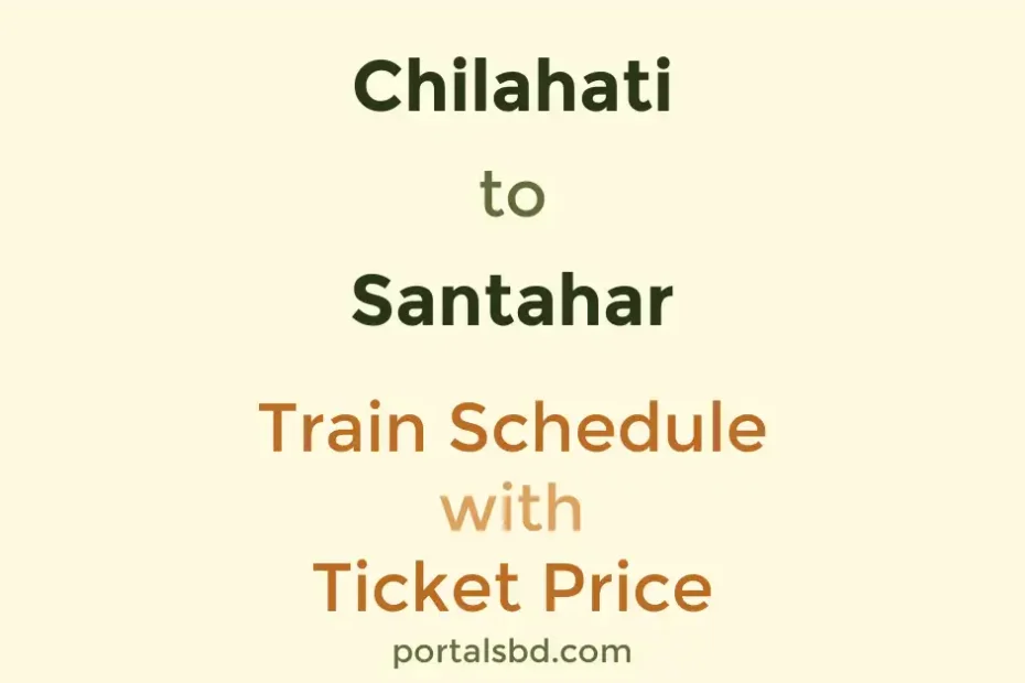 Chilahati to Santahar Train Schedule with Ticket Price