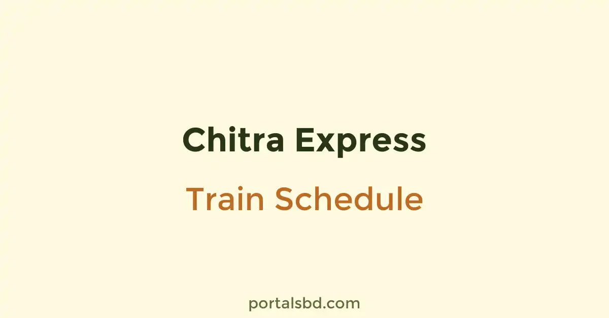 Chitra Express Train Schedule