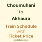 Choumuhani to Akhaura Train Schedule with Ticket Price