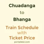 Chuadanga to Bhanga Train Schedule with Ticket Price