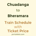 Chuadanga to Bheramara Train Schedule with Ticket Price