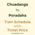 Chuadanga to Poradaha Train Schedule with Ticket Price