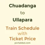 Chuadanga to Ullapara Train Schedule with Ticket Price