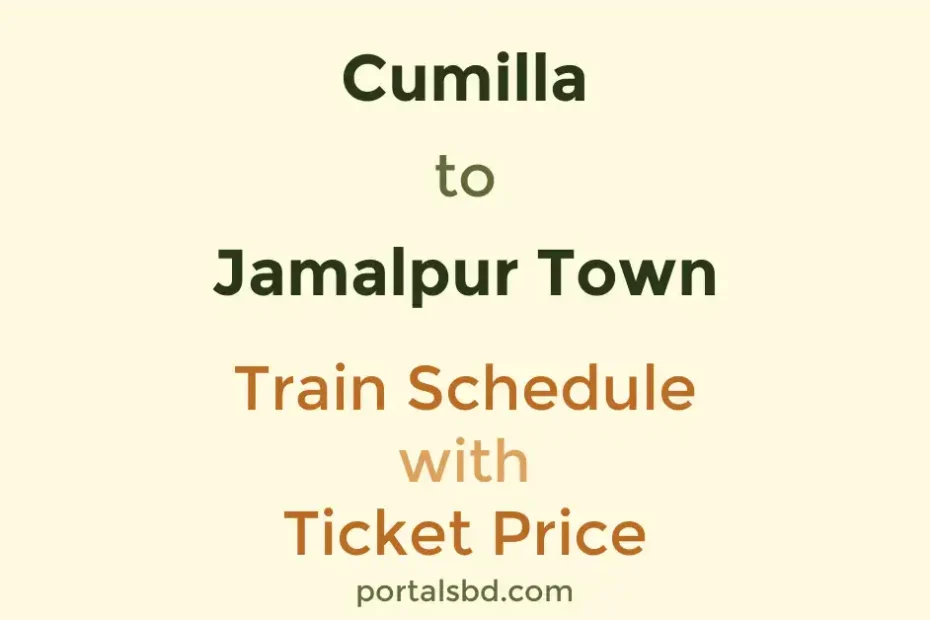 Cumilla to Jamalpur Town Train Schedule with Ticket Price