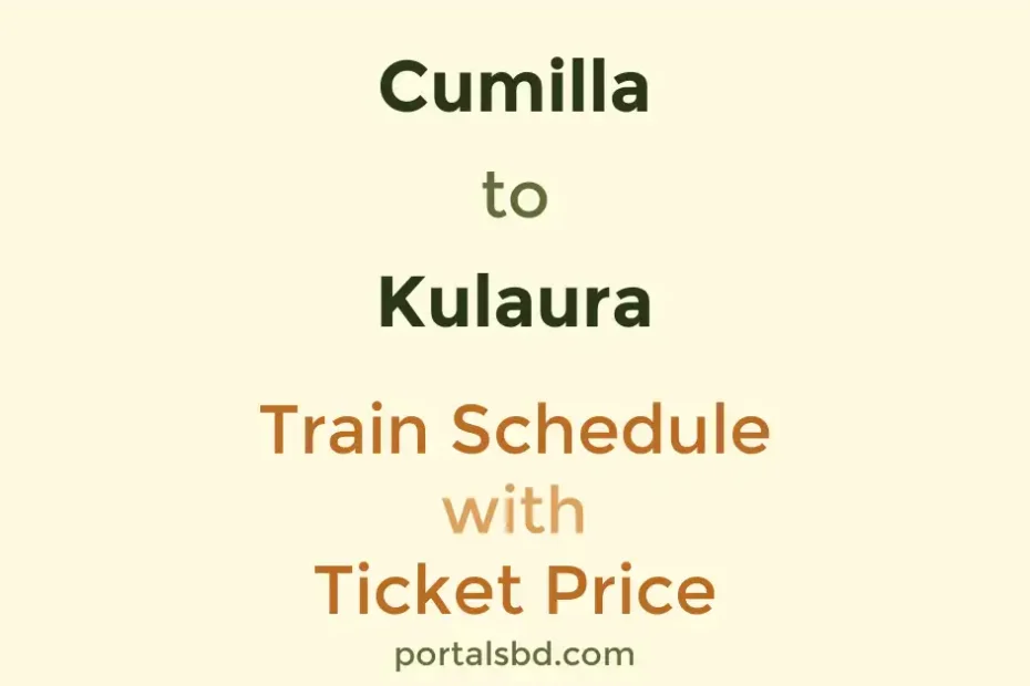 Cumilla to Kulaura Train Schedule with Ticket Price