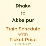 Dhaka to Akkelpur Train Schedule with Ticket Price