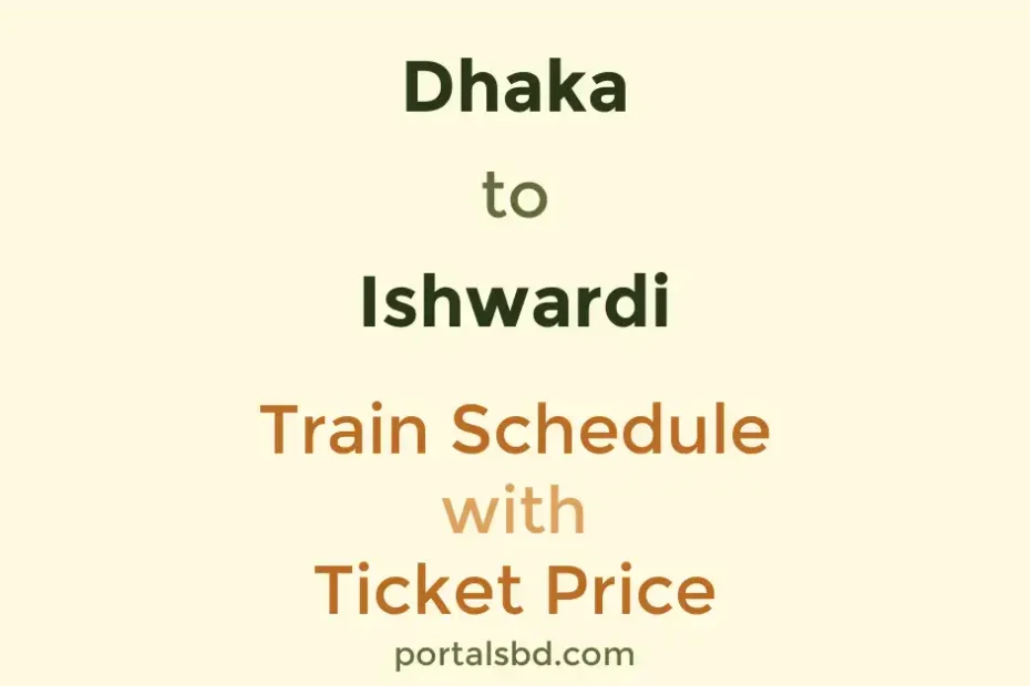 Dhaka to Ishwardi Train Schedule with Ticket Price