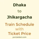 Dhaka to Jhikargacha Train Schedule with Ticket Price